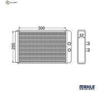 MAHLE ORIGINAL AH 61 000S Heater matrix