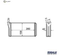 HEAT EXCHANGER INTERIOR HEATING AH 63 000S FOR ALFA ROMEO LANCIA 2.0L 4cyl 166