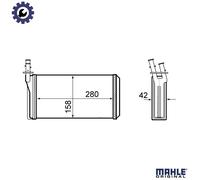 MAHLE ORIGINAL AH 63 000S Heater matrix
