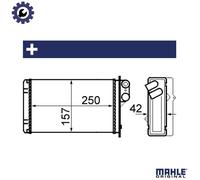 MAHLE ORIGINAL AH 67 000S Heater matrix