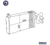 HEAT EXCHANGER INTERIOR HEATING AH 69 000S FOR VW CARAVELLE/EUROVAN/IV/Bus/Mk