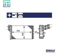 MAHLE AH 72 000S Heater matrix