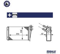 MAHLE ORIGINAL AH 73 000S Heater matrix
