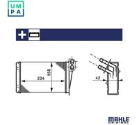 MAHLE ORIGINAL AH 73 000S Heater matrix