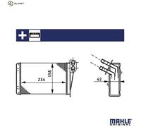 MAHLE ORIGINAL AH 73 000S Heater matrix
