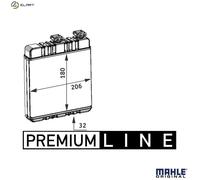 MAHLE ORIGINAL AH 76 000P Heater matrix