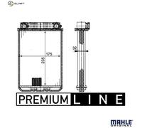 MAHLE ORIGINAL AH 77 000P Heater matrix