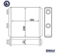 Heater core Brazed cooling fins AH 81 000S MAHLE for OPEL MERIVA A MPV