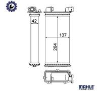 MAHLE Interior Heater Core AH94000S for BMW 3 (E30) etc