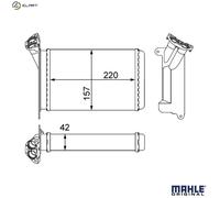 MAHLE ORIGINAL AH 95 000S Heater matrix