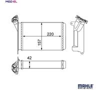 MAHLE ORIGINAL AH 95 000S Heater matrix