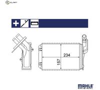 MAHLE ORIGINAL AH 99 000S Heater matrix