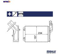 MAHLE ORIGINAL AH 99 000S Heater matrix