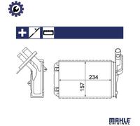 MAHLE ORIGINAL AH 99 000S Heater matrix