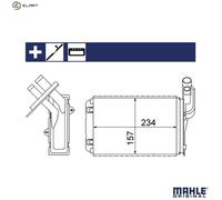 MAHLE ORIGINAL AH 99 000S Heater matrix
