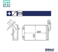 MAHLE ORIGINAL AH 99 000S Heater matrix
