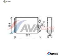 HEAT EXCHANGER INTERIOR HEATING AIA6393 FOR AUDI ALLROAD AJLAJM 1.9L 4cyl A6 A6