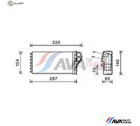 AVA COOLING SYSTEMS CNA6279 Heater matrix
