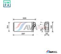 AVA COOLING SYSTEMS CNA6279 Heater matrix