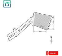 DENSO DRR09043 Heat Exchanger, interior heating for FIAT