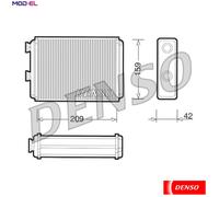HEAT EXCHANGER INTERIOR HEATING DRR09070 FOR FIAT IDEA DOBLO/MPV PUNTO/Van 1.2L