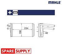 HEAT EXCHANGER, INTERIOR HEATING FOR AUDI 4000 80 90 CABRIOLET MAHLE AH 54 000S