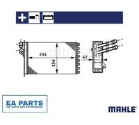 Heat Exchanger, interior heating for AUDI A3 TT MAHLE AH 72 000S
