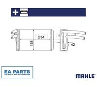 Heat Exchanger, interior heating for AUDI COUPE MAHLE AH 54 000S