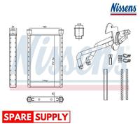 HEAT EXCHANGER, INTERIOR HEATING FOR BMW E81 E87 E88 E82 NISSENS 707282