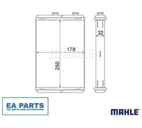 Heat Exchanger, interior heating for CITROËN C8 DISPATCH MAHLE AH 10 000S