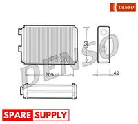 HEAT EXCHANGER, INTERIOR HEATING FOR FIAT DOBLO IDEA PUNTO DENSO DRR09070