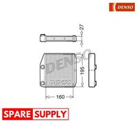 HEAT EXCHANGER, INTERIOR HEATING FOR FIAT FIORINO GRANDE PUNTO DENSO DRR09075