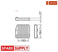 HEAT EXCHANGER, INTERIOR HEATING FOR FIAT FIORINO GRANDE PUNTO DENSO DRR09076