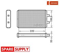 HEAT EXCHANGER, INTERIOR HEATING FOR IVECO DAILY DENSO DRR12016