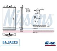 Heat Exchanger, interior heating for IVECO DAILY NISSENS 707314