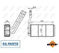 Heat Exchanger, interior heating for LAND ROVER FREELANDER NRF 54263