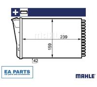 Heat Exchanger, interior heating for OPEL OMEGA B MAHLE AH 155 000S