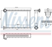 NISSENS 707079 Heater matrix
