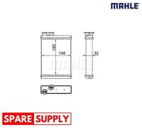 HEAT EXCHANGER, INTERIOR HEATING FOR PEUGEOT 308 MAHLE AH 266 000S