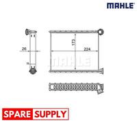 HEAT EXCHANGER, INTERIOR HEATING FOR PEUGEOT 508 MAHLE AH 269 000S