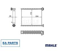 Heat Exchanger, interior heating for PEUGEOT 508 MAHLE AH 269 000S NEW