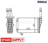 HEAT EXCHANGER, INTERIOR HEATING FOR RENAULT AVANTIME ESPACE MAHLE AH 209 000S