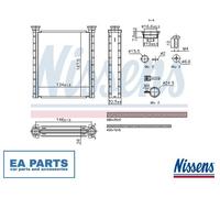 Heat Exchanger, interior heating for RENAULT CAPTUR CLIO NISSENS 707280