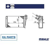 Heat Exchanger, interior heating for RENAULT CLIO MAHLE AH 73 000S