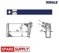 HEAT EXCHANGER, INTERIOR HEATING FOR RENAULT CLIO SYMBOL MAHLE AH 73 000S