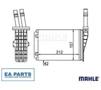 Heat Exchanger, interior heating for RENAULT ESPACE MAHLE AH 209 000S