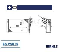 Heat Exchanger, interior heating for RENAULT SYMBOL MAHLE AH 73 000S