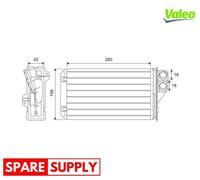 HEAT EXCHANGER, INTERIOR HEATING FOR RENAULT TRAFIC VALEO 811634
