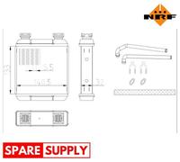 HEAT EXCHANGER, INTERIOR HEATING FOR SMART FORTWO CABRIO FORTWO COUPE NRF 54411