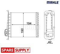 HEAT EXCHANGER, INTERIOR HEATING FOR VOLVO 850 C70 S70 V70 MAHLE AH 106 000S